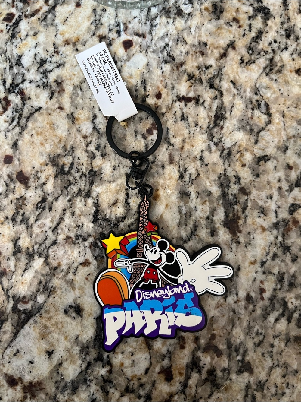 Disney Paris Mickey Rubber Keychain - Multicolor